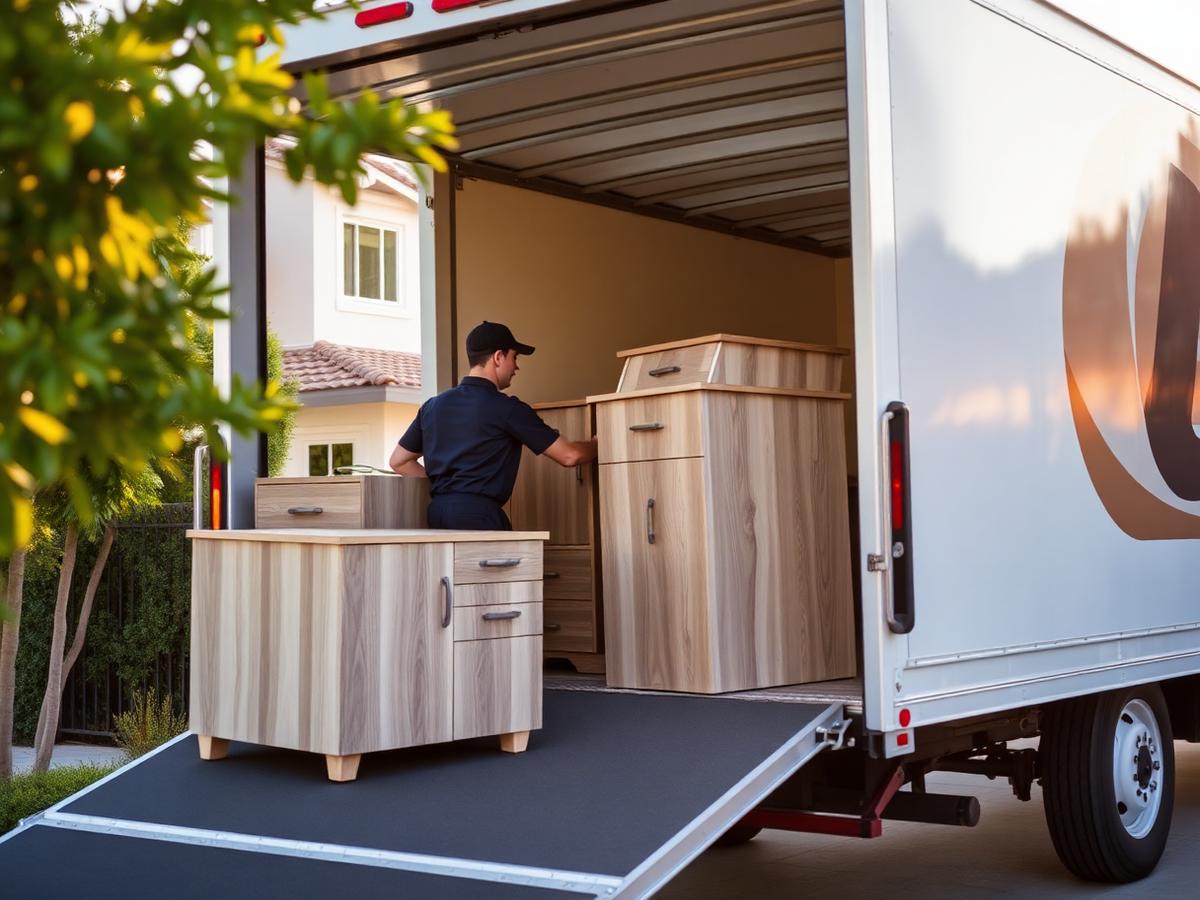 JC's crew loading furniture into a hauling truck